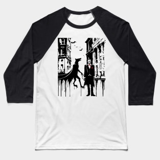 Dracula with Demon Dog Baseball T-Shirt